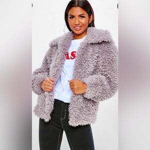 Shaggy boxy teddy borg jacket